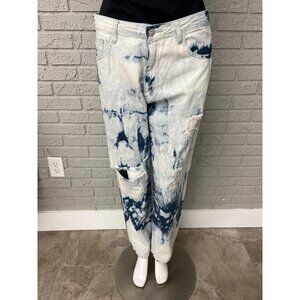 Shein Women Distressed Acid Wash Jeans Size M
